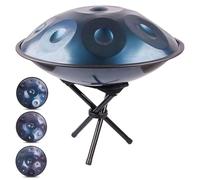 Tamburo In Acciaio Handpan Strumento Musicale - Handpan Drum Da 22 Pollici, 432 Hz/440 Hz, 9/10/12 Note Tamburo Armonico Gold Handpan Per Terapia Sonora, Meditazione E Yoga(BLUE-12 NOTES,440Hz)