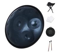 Tamburo in Acciaio per handpan da 432 Hz, percussioni per Tamburo per handpan Dorato, Note 9/10/12/14 ''Gold Performer'' da 22 Pollici in re minore con Custodia Morbida per handpan (Color : Blue, Si