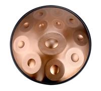 Tamburo in Acciaio per handpan da 432 Hz, percussioni per Tamburo per handpan Dorato, Note 9/10/12 ''Gold Performer'' da 22 Pollici in re minore con Custodia Morbida per handpan (Size : 12Notes)