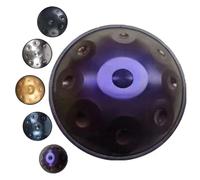 Tamburo in Acciaio Tamburo handpan 58cm 9 note 432Hz/440Hz tamburi in acciaio Strumenti a percussione Hand pan per adulti borsa da trasporto Handpan Steel Drums Strumento musicale(Purple,432Hz)