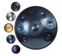 Tamburo in Acciaio Tamburo handpan 58cm 9 note 432Hz/440Hz tamburi in acciaio Strumenti a percussione Hand pan per adulti borsa da trasporto Handpan Steel Drums Strumento musicale(Blu,440Hz)
