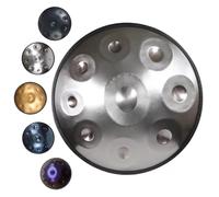 Tamburo in Acciaio Tamburo handpan 58cm 9 note 432Hz/440Hz tamburi in acciaio Strumenti a percussione Hand pan per adulti borsa da trasporto Handpan Steel Drums Strumento musicale(Silver,432Hz)