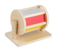 Tamburo in Legno - Rolling Baby Rassle con Specchio per Gioco sensoriale | Giocattolo per Bambini Rainbow da 6 a 12, Spinner per abilità motorie, Regalo educativo per 1 Anno