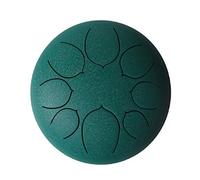 Tamburo lingua in acciaio 15,2 cm 8 note tamburo a percussione accordatura strumento etereo set con borsa per il trasporto 2 bacchette libro tutorial 4 plettri per dita (colore: nero) (verde)