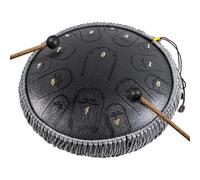 Tamburo Lingua In Acciaio Legato, Tamburo Carro Armato Cavalli Handpan 14 Pollici 15 Note Kit Batteria a Percussione In Acciaio Con Chiave C Con Mazze