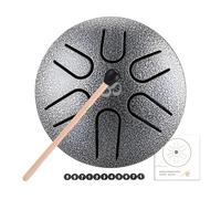 Tamburo linguistico a 6 note per pioggia, 7,6 cm, strumento a percussione per principianti di educazione musicale