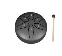 Tamburo linguistico compatto in acciaio da 7,6 cm con 6 note armoniose per yoga portatile e relax, facile da imparare, per principianti e tutte le età, strumento yoga