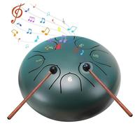 Tamburo linguistico in acciaio, 15,2 cm, 8 note, con bacchette, impermeabile, per giardino, educazione musicale, concerti, guarigione mentale