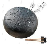 Tamburo linguistico in acciaio, campana a pioggia, 15,2 cm, 8 note, per yoga, meditazione e terapia del suono, concerti