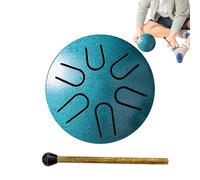 Tamburo linguistico in acciaio per bambini, 6 note, 7,6 cm, resistente alle intemperie e alla pioggia, per principianti, colorato per l'educazione della prima infanzia, per musical, amici, adulti