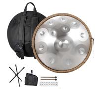 Tamburo manuale a percussione in acciaio, 12 note in re curdo minore, 432 Hz, per bambini e adulti