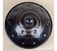 Tamburo manuale professionale in acciaio, strumento a tamburo handpan in re minore, tamburo in acciaio 432 Hz con supporto per handpan, custodia per handpan, strumento a percussione da medit