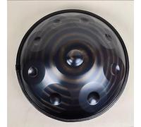 Tamburo manuale professionale in acciaio, strumento a tamburo handpan in re minore, tamburo in acciaio 432 Hz con supporto per handpan, custodia per handpan, strumento a percussione da medit