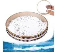 Tamburo oceanico da 25,4 cm, tamburo sonoro da 25,4 cm, per meditazione e relax, colore naturale, per alleviare lo stress, strumenti musicali per la guarigione olistica