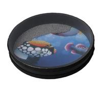 Tamburo oceanico, in plastica da 8 pollici di plastica tamburi a percussione onda per tallone strumenti oceanici con modello di pesce, musica rilassa le guarigioni del suono per la festa per bambini
