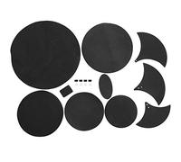 Tamburo Pad Mute Drum Practice Pad Set, silenziatore per batteristi con materiale EBR, 5 cuscinetti rotondi, 3 cuscinetti curvi per esercizi di batteria