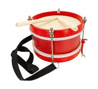 Tamburo per bambini in legno con tracolla e 2 bastoncini, diametro 22 cm, tamburo per bambini 3848