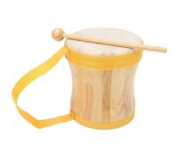 Tamburo per Bambini, Tamburo per Bongo con Parte Superiore in Pelle di Pecora, Ampia Applicazione per Spettacoli (YELLOW)