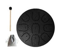 Tamburo per chakra della lingua in acciaio da 10,2 cm, 9 note, per esterni, giardino, impermeabile, per meditazione, strumento musicale per adulti, regalo con borsa, bacchette per batteria
