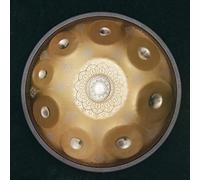 Tamburo per Handpan Mandala in re minore, tamburo a mano in acciaio con note 9/10/12, strumento a tamburo premium con borsa morbida per handpan, bacchette per handpan, support