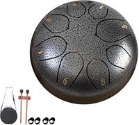 Tamburo per la pioggia, in acciaio, per esterni, giardino, strumento da 15,2 cm con 11 suoni, perfetto per campeggio, meditazione o yoga