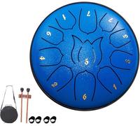 Tamburo per la pioggia, in acciaio, per esterni, giardino, strumento da 15,2 cm con 11 suoni, perfetto per campeggio, meditazione o yoga