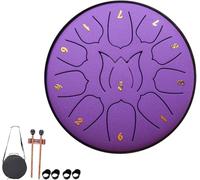 Tamburo per la pioggia, in acciaio, per esterni, giardino, strumento da 15,2 cm con 11 suoni, perfetto per campeggio, meditazione o yoga