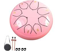 Tamburo per la pioggia, in acciaio, per esterni, giardino, strumento da 15,2 cm con 11 suoni, perfetto per campeggio, meditazione o yoga