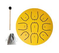 Tamburo per la pioggia per esterni da giardino, 10,2 cm, 9 note, in acciaio, per chakra della lingua, impermeabile, per meditazione