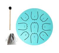 Tamburo per la pioggia per il giardino esterno, 10,2 cm, 9 note, in acciaio, per chakra, campana impermeabile, tamburo per meditazione