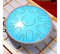 Tamburo per lingua da 33 pollici a 15 note, tasto D e percussione a mano antiruggine, strumento musicale a percussione a mano con bacchette e 4 culle per dita, per meditazione, intrattenimento