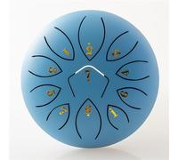 Tamburo per lingua da 6 pollici, mini bacchette musicali a percussione per tamburo in acciaio a 11 note, strumenti per bastoncini per meditazione,yoga,tè Zen,performance,mantenersi in salute