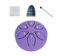 Tamburo per lingua da meditazione | Tamburo in acciaio | Tamburo musicale | Tamburo serbatoio da 7,6 cm con suono etereo Set completo con libro musicale e martello per rilassarsi e migliorare il sonno