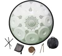 Tamburo Per Lingua Handpan - Tamburo A Percussione In Acciaio, Strumento Per Handpan Da 22 Pollici Mandala Tank Drum Strumento A Percussione In Acciaio Con Borsa Da Viaggio 440 Hz(12Notes)