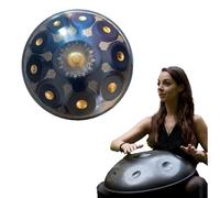 Tamburo Per Lingua Handpan - Tamburo A Percussione In Acciaio, Strumento Per Handpan Da 22 Pollici Mandala Tank Drum Strumento A Percussione In Acciaio Con Borsa Da Viaggio 440 Hz(Blue,9Notes)