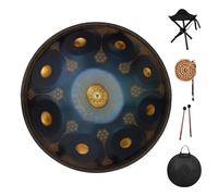 Tamburo Per Lingua Handpan - Tamburo A Percussione In Acciaio, Strumento Per Handpan Da 22 Pollici Mandala Tank Drum Strumento A Percussione In Acciaio Con Borsa Da Viaggio 440 Hz(9Notes)