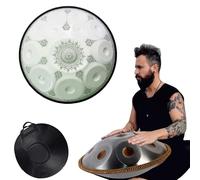 Tamburo Per Lingua Handpan - Tamburo A Percussione In Acciaio, Strumento Per Handpan Da 22 Pollici Mandala Tank Drum Strumento A Percussione In Acciaio Con Borsa Da Viaggio 440 Hz(12Notes)