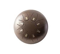 Tamburo per lingua in acciaio, 15,2 cm, con martello per tamburo, plettri per dita, libro musicale e borsa da viaggio per tamburo etereo, meditazione yoga, tamburo per lingua in acciaio (bronzo-8