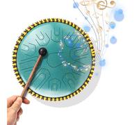 Tamburo per lingua in acciaio, 38 cm, 21 note, strumento a percussione a chiave in do, balsamo, con mazzuole, supporto per bacchette, copertura protettiva per mani, adesivi per bilancia musicale