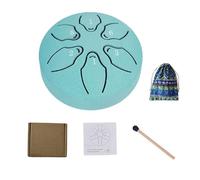 Tamburo per lingua in acciaio, 6 note, 8,9 cm, percussione in acciaio imbottito con bacchette per borsa, strumenti di guarigione del suono, percussioni manuali per principianti, per meditazione, yoga,