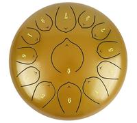 Tamburo per lingua in acciaio a 13 note, 30,5 cm, con custodia, plettri per dita, mazzuole, libro musicale per yoga e guarigione mentale, strumento principale per l'educazione musicale