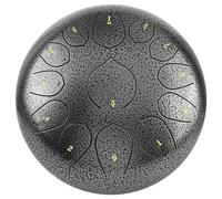 Tamburo per lingua in acciaio a 13 note, 30,5 cm, con custodia, plettri per dita, mazzuole, libro musicale per yoga e guarigione mentale, strumento principale per l'educazione musicale