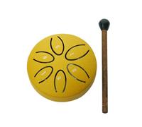 Tamburo per Lingua in Acciaio Al Carbonio con Tamburi a Mano a Martello Re Maggiore Strumenti di Guarigione del Suono Zen Utilizzati per la Meditazione Yoga Educazione Musicale