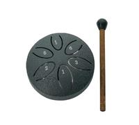 Tamburo per Lingua in Acciaio Al Carbonio con Tamburi a Mano a Martello Re Maggiore Strumenti di Guarigione del Suono Zen Utilizzati per la Meditazione Yoga Educazione Musicale