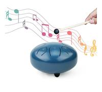 Tamburo per lingua in acciaio da 15,2 cm, 8 note, strumento a percussione portatile con mazzuole, borsa per riporre tutorial per meditazione, yoga, principianti, maggiori, famiglia, amici, mano