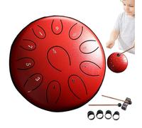 Tamburo per lingua in acciaio da 15,2 cm, strumento per meditazione a pioggia con 11 note, tamburo portatile M-ini in acciaio, per meditazione, yoga, educazione musicale, miglior G-ift per adulti
