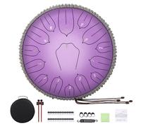 Tamburo per lingua in acciaio da 30,5 cm, 15 note: set di tamburi a mano con mazzuole per libri musicali e borsa per il trasporto, strumento a mano per adulti, educazione musicale, meditazione, yoga,