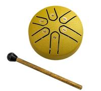 Tamburo per lingua in acciaio, impermeabile, per esterni, 7,6 cm, 6 note, mini handpan, strumento per la pioggia per esterni, strumento di guarigione del suono per meditazione, yoga e educazione