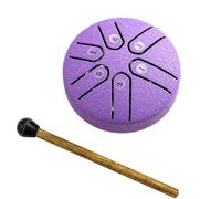 Tamburo per lingua in acciaio, impermeabile, per esterni, 7,6 cm, 6 note, mini handpan, strumento per la pioggia per esterni, strumento di guarigione del suono per meditazione, yoga e educazione