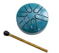 Tamburo per lingua in acciaio, impermeabile, per esterni, mini handpan da 7,6 cm e 6 note, strumento per la pioggia per esterni, strumento di guarigione del suono per meditazione, yoga e educazione